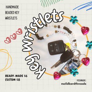 Handmade Beaded Key Wristlets / Charms